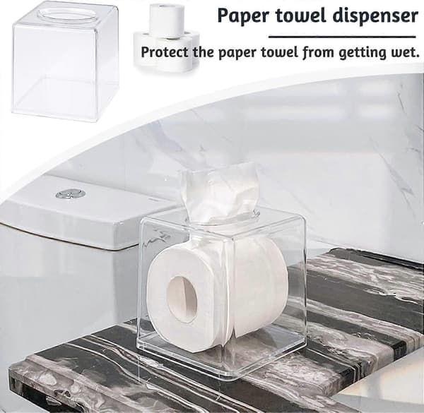 Akryl Servietboks Cover, Klar Servietholder, Servietdispenser