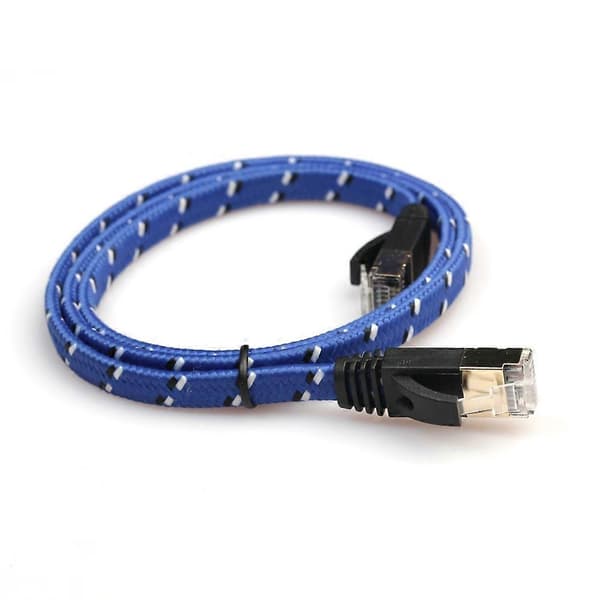 1,8 m Vevd mønster CAT-7 10 Gigabit Ethernet Flat Patch-kabel