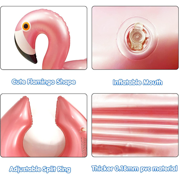 2-pack Pool Float för Barn Enhörning Flamingo Badleksaker för Småbarn 3-8 År