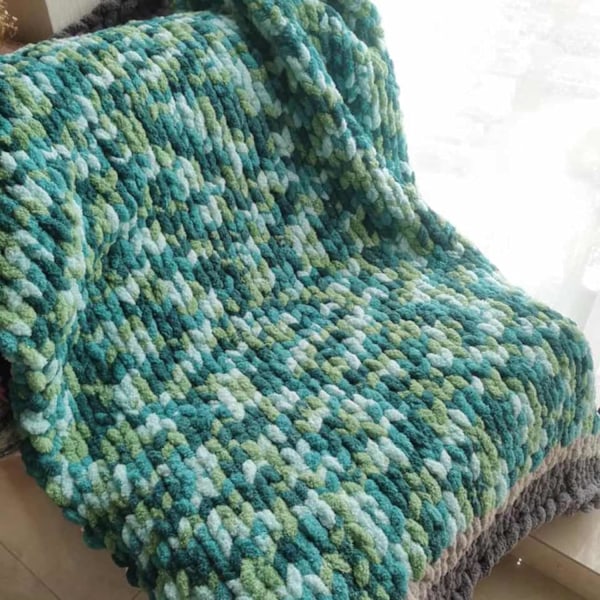 Tjock Ullgarn 250g × 2, Stickgarn Grovt Garn Flerfärgat Stickgarn, för Garnprojekt sea of clouds