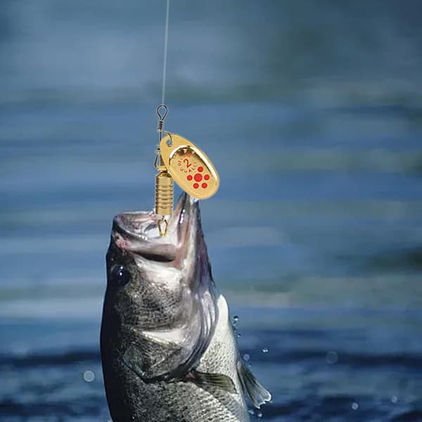 Fiskesluker, 10 sluker, 6,3 cm, laget av metall.