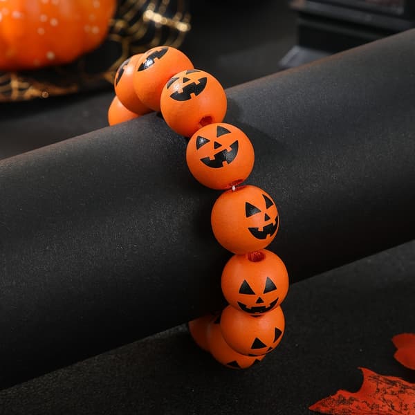 Søde græskarperlearmbånd - Strækbart Halloween-tilbehør til Cosplay & Festkostumesmykker