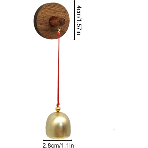 Dörrpåminnelse Klocka, Vindspel Hängande, Ingångsklocka, Sugkopp Dörr Vindspel Legering Modell 2.8cm