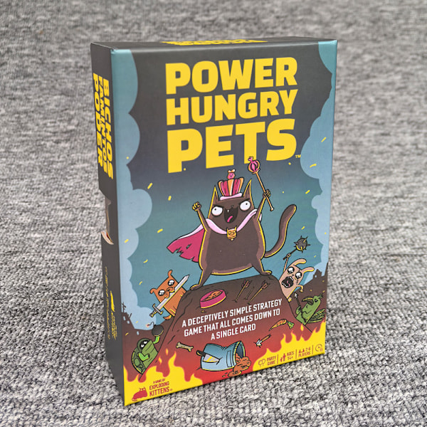 Power Hungry Pets av Exploding Kittens - 2-6 Spelare - Ålder 7+ - 15 Minuters Speltid - Strategiskt och Enkelt Kortspel - Partyspel