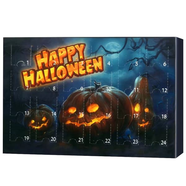 Gyserstemning Halloween Blind Box med 24 Gotisk Julekalender, Blind Box Størrelse A
