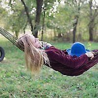 Net Hængekøje, Have Single, Camping, Indendørs-Udendørs, Mørkegrøn