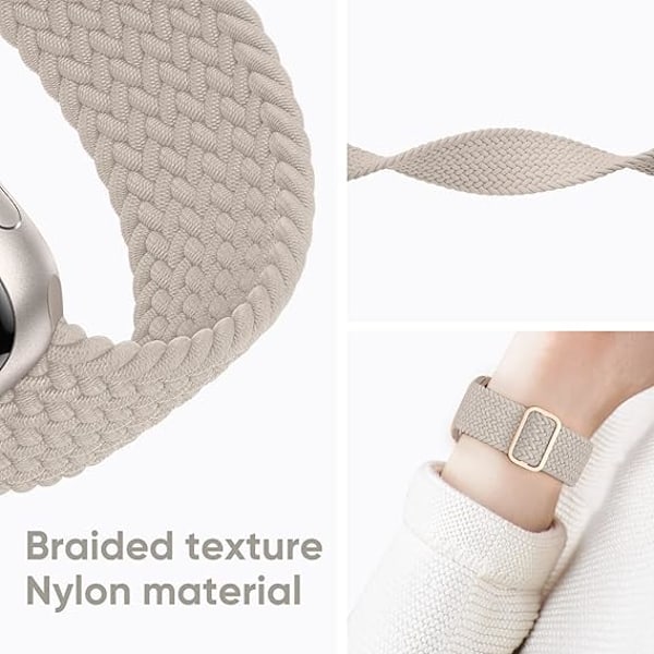4 st flätade armband kompatibla med Apple Watch-rem, stretchiga armband elastiska sportarmband