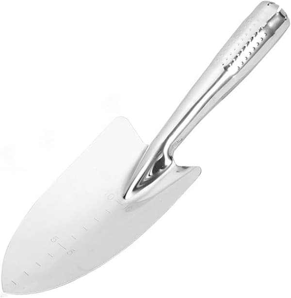 Hagespade i rustfritt stål, håndverktøy for planting, omplanting, luking, graving 27*9cm