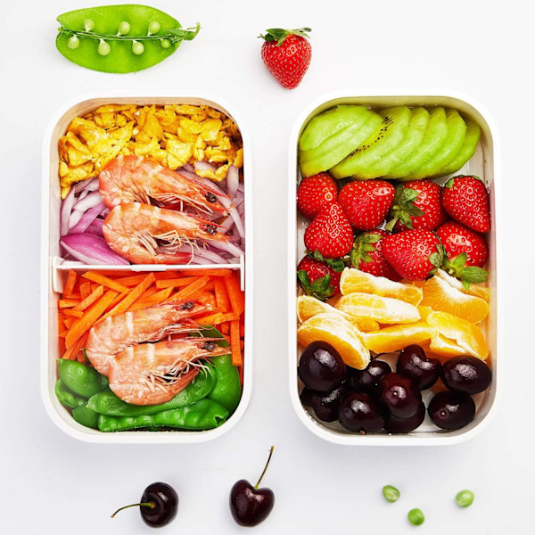 Bentolåda för vuxna och barn - 1,6L lunchlåda med bestickset, BPA-fri, läcksäker