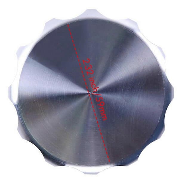 2 tommer 51 mm aluminiumslegering svejset på påfyldningsstudsen og autodele modificeret brændstoftankdæksel sølv