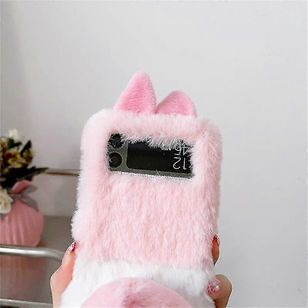 3D Söpö Corgi Peppu Kuori Yhteensopiva Samsung Galaxy Z Flip 4:n Kanssa, Ihana Pehmeä Pehmoturkki Suojakuori