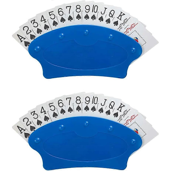 To-delt Håndfri Spillkort Holder, Blå