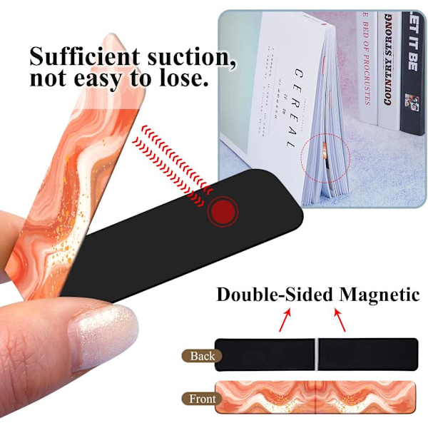 10 kpl Magneettisia kirjanmerkkejä miehille ja naisille - Magneettiset sivumerkit aikuisille tytöille ja pojille