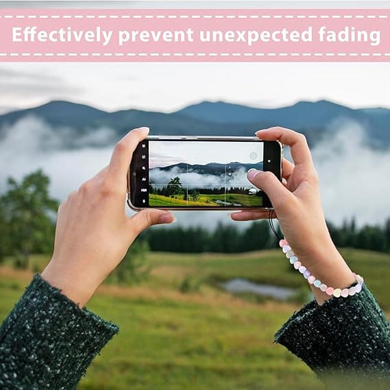 Søt Mobil Snor Perlebesatt Telefonstropp Håndleddsstropp Hengende Snor Kjede Tilbehør for Kvinner Jenter