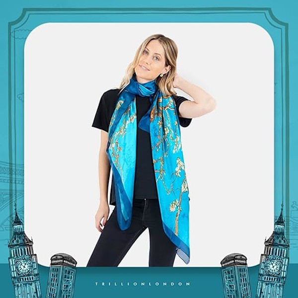 Vårkollektion | Designersidenscarf för kvinnor | Lätta halsscarfar | Sjalar | Storlek - 180cm*90cm