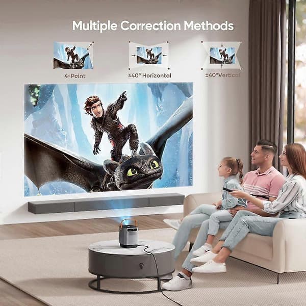 Mini Videoprojektor 1080P Fuld HD Understøttet WiFi 6 Bluetooth