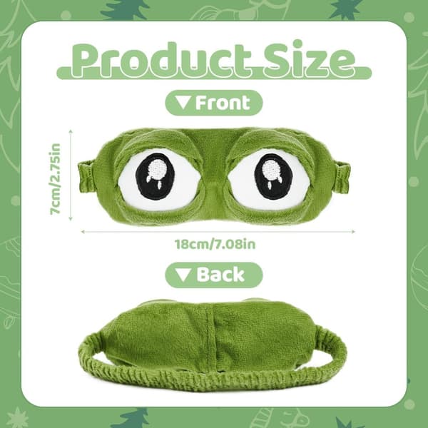Groda Ögonmask, Groda Sovmask, 3D Cartoon Groda Sovmask, Resemask för Barn