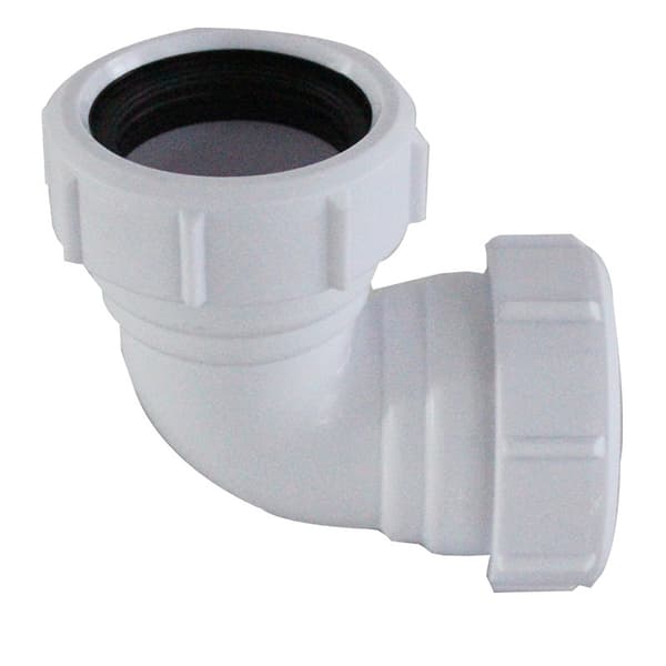 Avloppskompressionsböj 90 grader, 40 mm, Vit