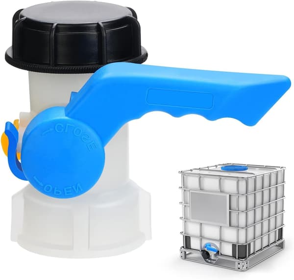 IBC Tank Tilbehør - Universal Klapventil DN40 (62 mm) Stopcock Adapter til Vandbeholdere