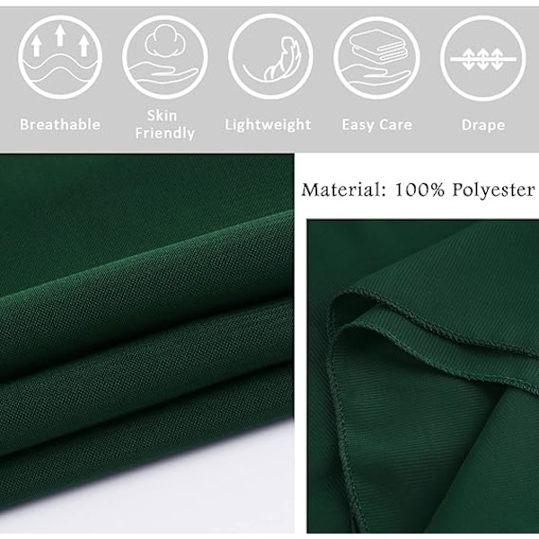 Ladiery Tunna Mjuka Chiffongsjalar och Omslag för Kvinnor, Lätt Bröllop Kvällsfest Klänningar Sjal Brud Dark green
