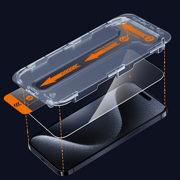 2-pakning iPhone 14plus Skjermbeskytter - Herdet Glass | [Automatisk Installering] - Boblefri og Støvfri 14plus iphone 14 plus