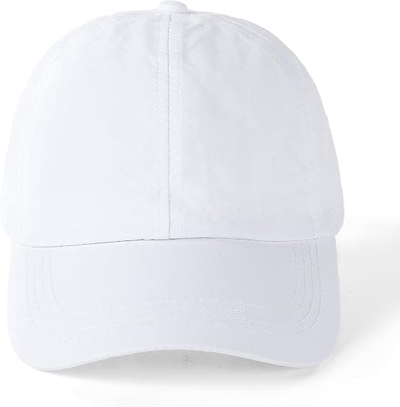 Baseballkasket til kvinder, Ponytail Solhat, Golfkasketter til damer, Krydsjusterbare hatte White