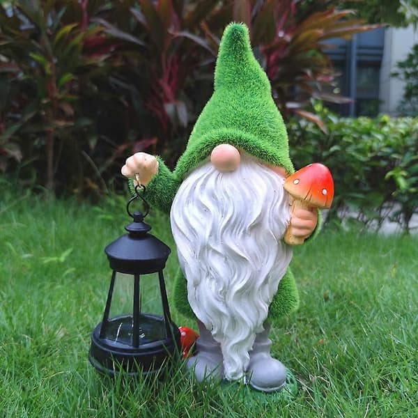 Solar Gnome Hage Statuer Utendørs Hagekunst Dekor