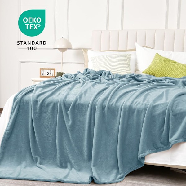 Ultrasoft Fleecefilt Dubbel Storlek 127x152cm, Noppfri Lyxig Plysch Mysig Flanell 280GSM Lätt Vikt Pläd 127cmX152cm