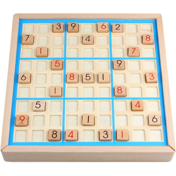 Sudoku-brettspill i tre med tall - Blå