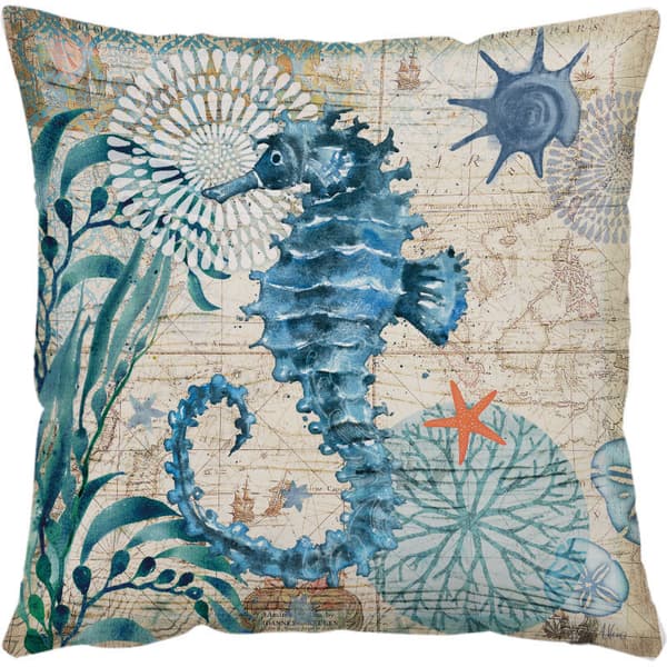 Pudebetræk 45x45 cm, Moderne Pudebetræk Sæt af 4 Elegante Dekorative Pudebetræk til Sofa Bil Seng Stole (Undervandsdyr)