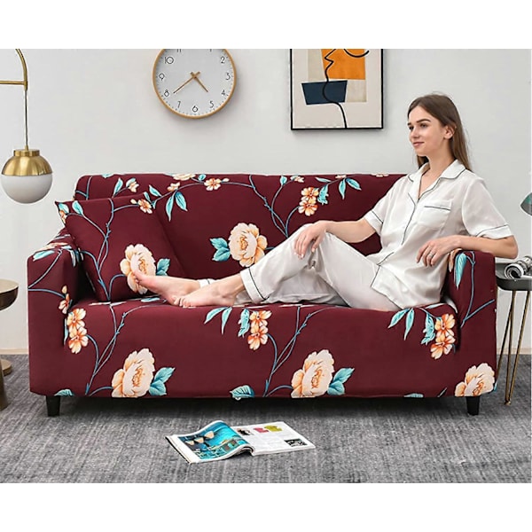 Elastiskt sofföverdrag halkfritt Jacquard elastiskt sofföverdrag för 1-sits soffa