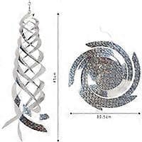 Set med 6 spiralformade reflekterande duvskrämmor