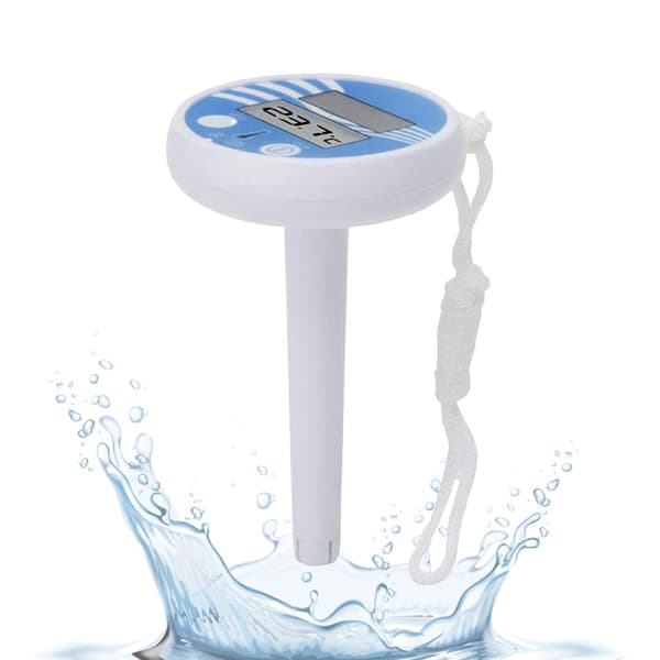 Pooltermometer Digital Termometer Energitemperaturmätare med Snöre för Pool Varmbadkar Spa.