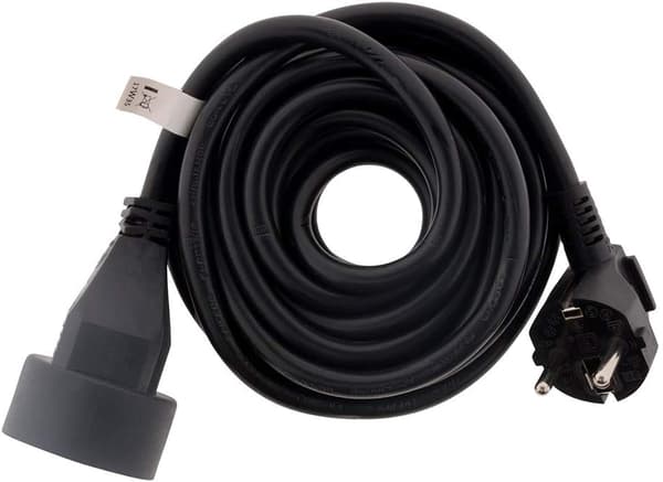 16A HO5VV-F 3G1.5mm² sort forlængerledning