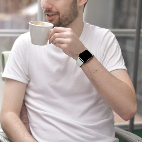 Kompatibel med Apple Watch-reim 38mm/40mm/41/42mm（SM）, for Apple Watch Series 10 9 8 7 6 5 4 3 2 1 SE, Grå 38mm/40mm/41/42mm（SM）