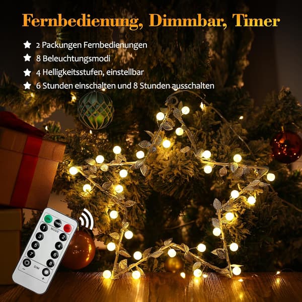 LED Stjernelys Vindusjul, 1 stk. 62 LED Lysdekorasjon Julekrans 8 Lysmoduser LED Vinduslys