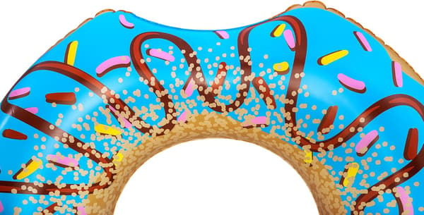 Badering Donut Diameter 107 cm To-pak (chokolade + blå)