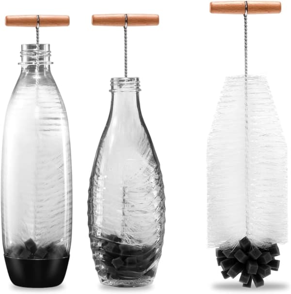 35 cm flaskborste – repfri, lämplig för nappflaskor, vattenflaskor i glas och flaskor med smal hals