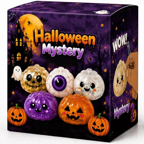 Halloween Spooky Bun Squeezing Malt Candy Stress Relief Toy Gift Box Style 2