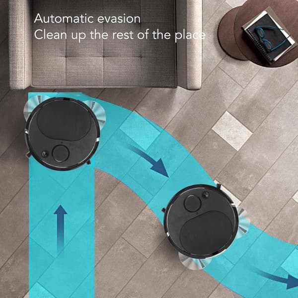 Smart Fejerobot Støvsuger USB Automatisk Fejemaskine til Sten, Keramiske Fliser, Blødt Tæppe, Marmorgulv /Sort