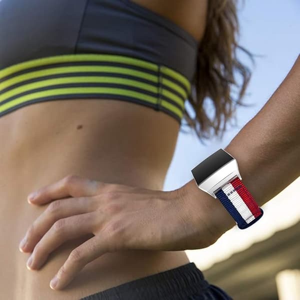 Classicase-kompatibel med Fitbit Ionic Watch Strap, Nylon Sport Loop Band Armbånd