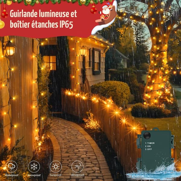 Lyskæder, 2-pak 5M 50 LED Halloween-lys til indendørs og udendørs brug, timerfunktion, til Halloween-festdekorationer