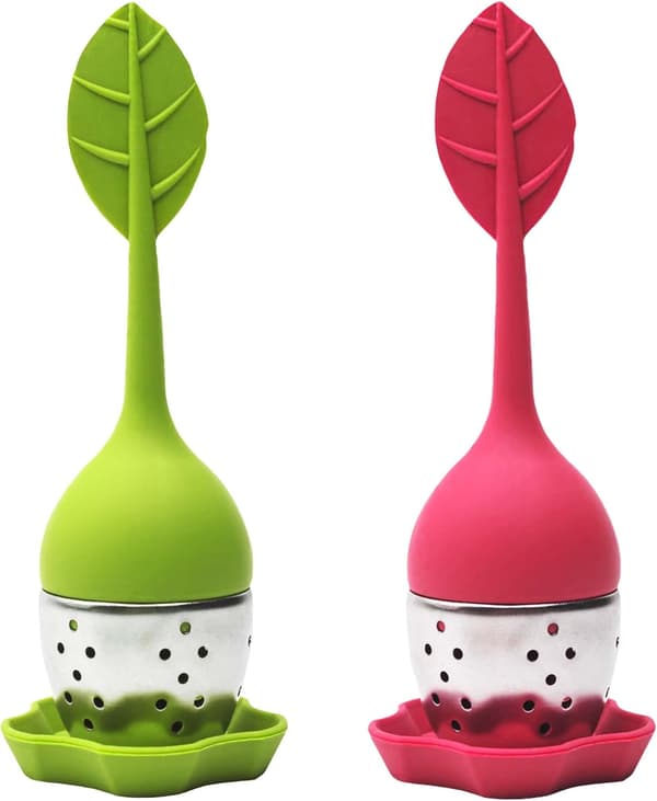 Teinfuser, lösbladsteinfuser, silikon med silboll i rostfritt stål