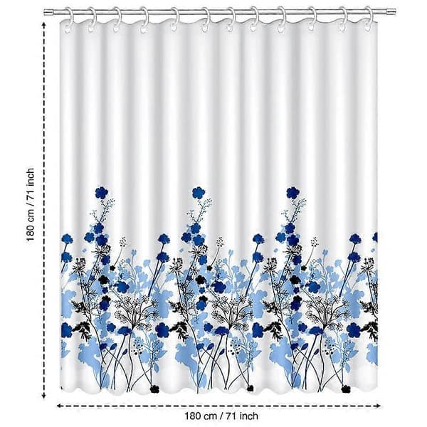 Duschdraperi Mögel- och Mildbeständigt - Blommönster