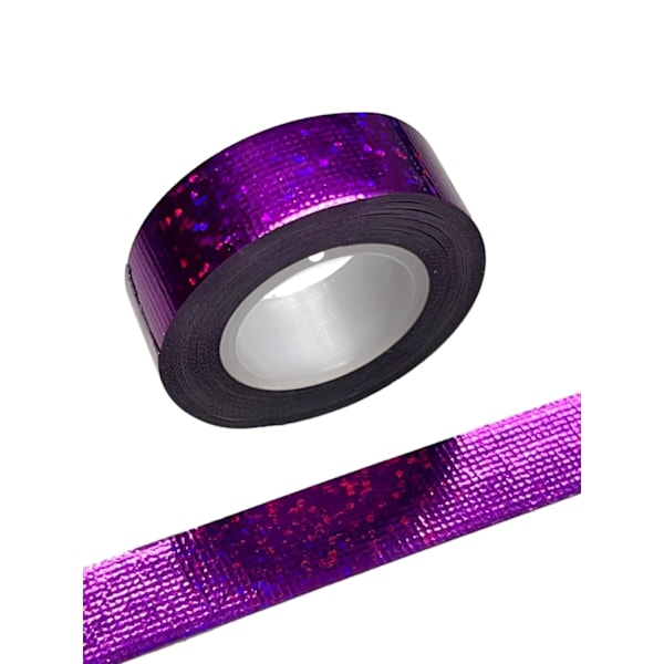 Solid Folie Holografisk Glitter Effekt Washi Tape Dekorativ Selvklæbende Maskeringstape 15mm x 5m