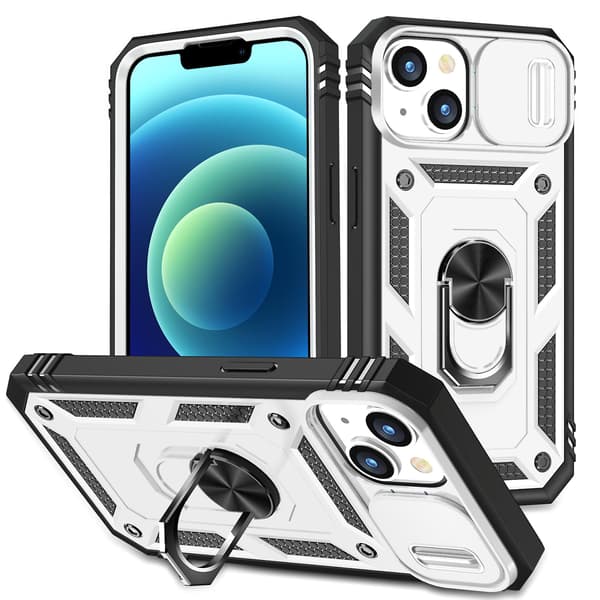 Støtsikkert hardt deksel med linsebeskyttelse kompatibelt for iPhone 14 /13 6.1