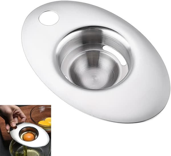 Eggehvite Separatorer, Eggeplomme Filter, 304 Rustfritt Stål Eggseparator, Kompakt og Bærbar Lett å Bære