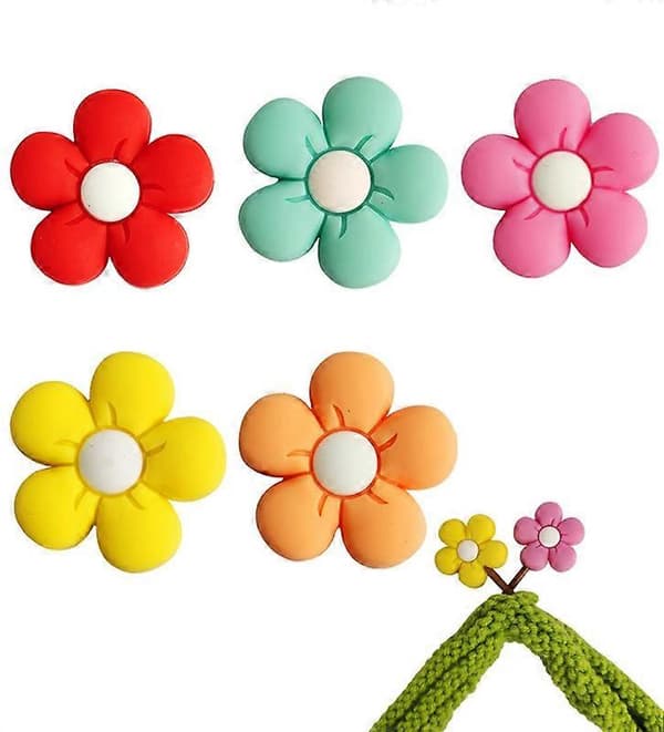 5 st Färgglada Blomsticknålsstoppar - Nålspetsskydd