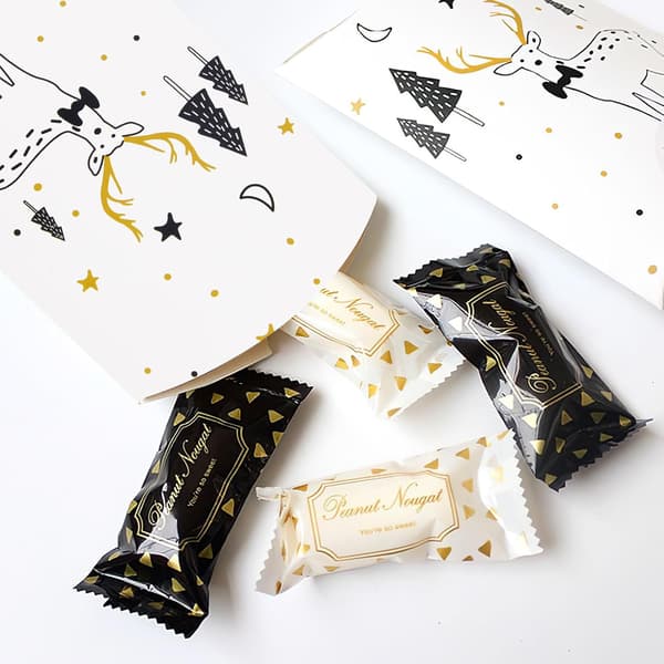 20 Presentaskar och godisaskar i kraftpapper - Juldesign, kraftgodisask för juldekoration