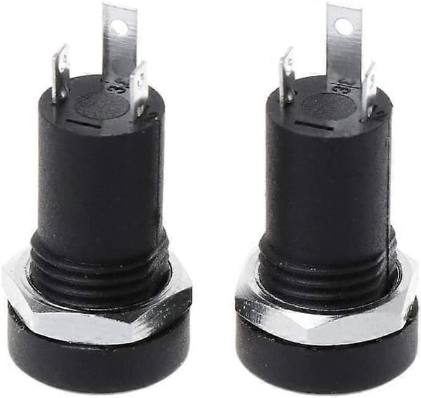 2X 3,5MM Jack Uttag Svart Stereo Jack Panelmontering Lödanslutning Terminaler med Muttrar